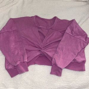 No boundaries, pink crop top long sleeve